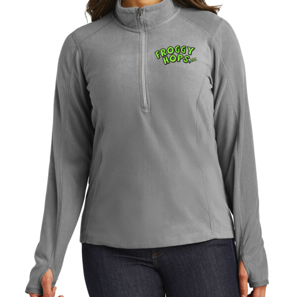 Port Authority® Ladies Microfleece 1/2-Zip Pullover - Embroidered Logo Thumbnail